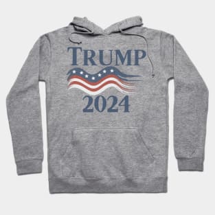 Vintage Trump 2024 US American Flag 2024 Election Hoodie